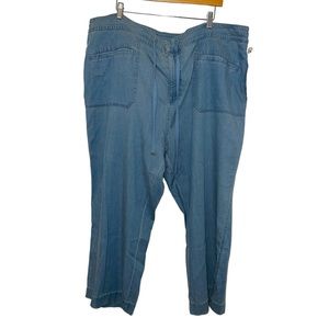 Soft Surroundings Kinley Indigo Straight Leg Crop Pants